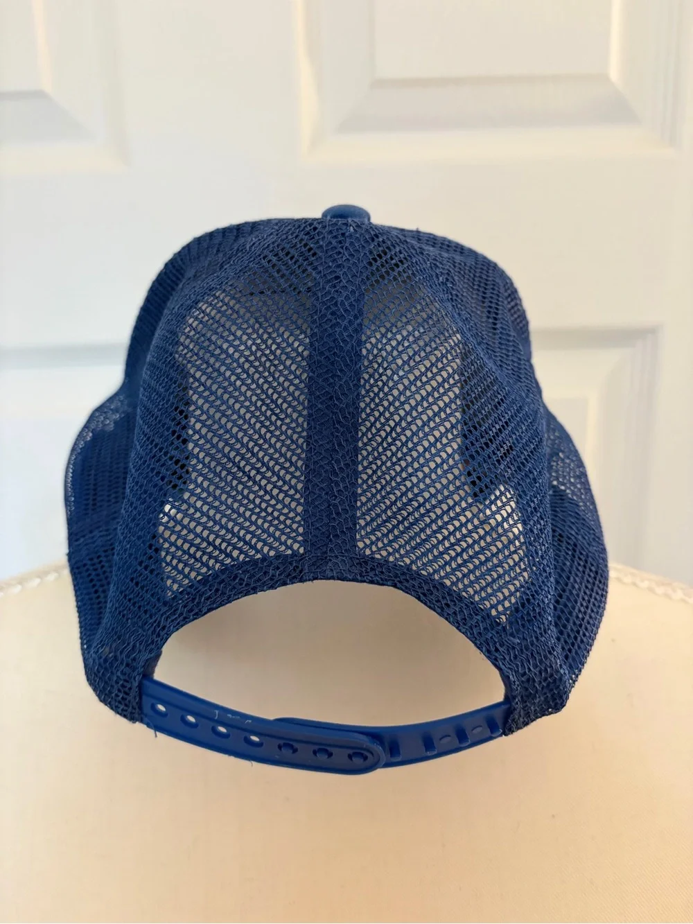 Kids' Blue & Teal Trucker Hat with Pink Mountain Graphic